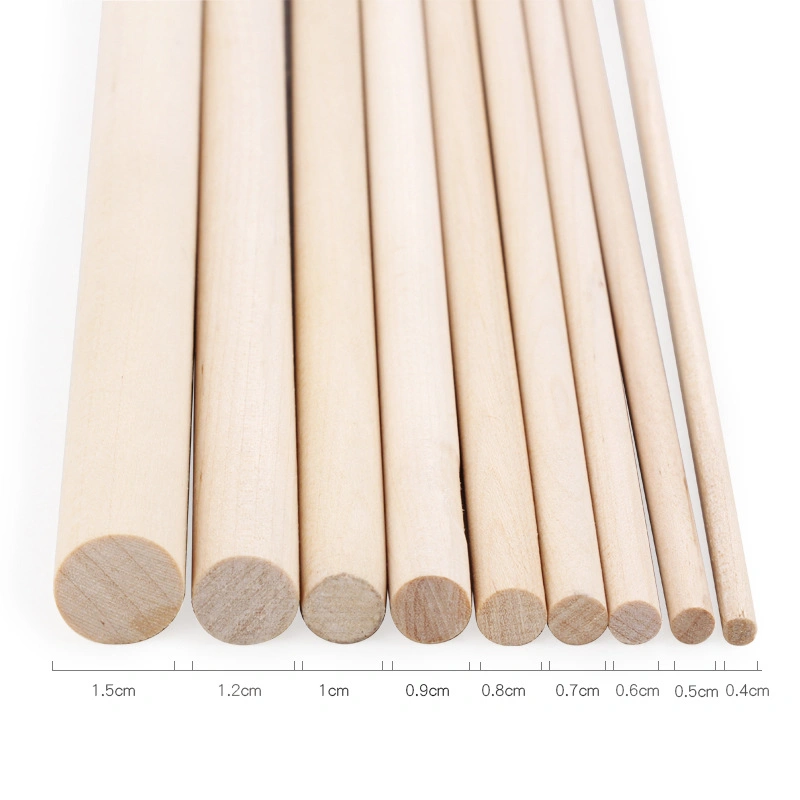 Round Birch Wood Ice Cream Sticks Bamboo Wooden Stick for Kulfi Popsicle Ice Lolly