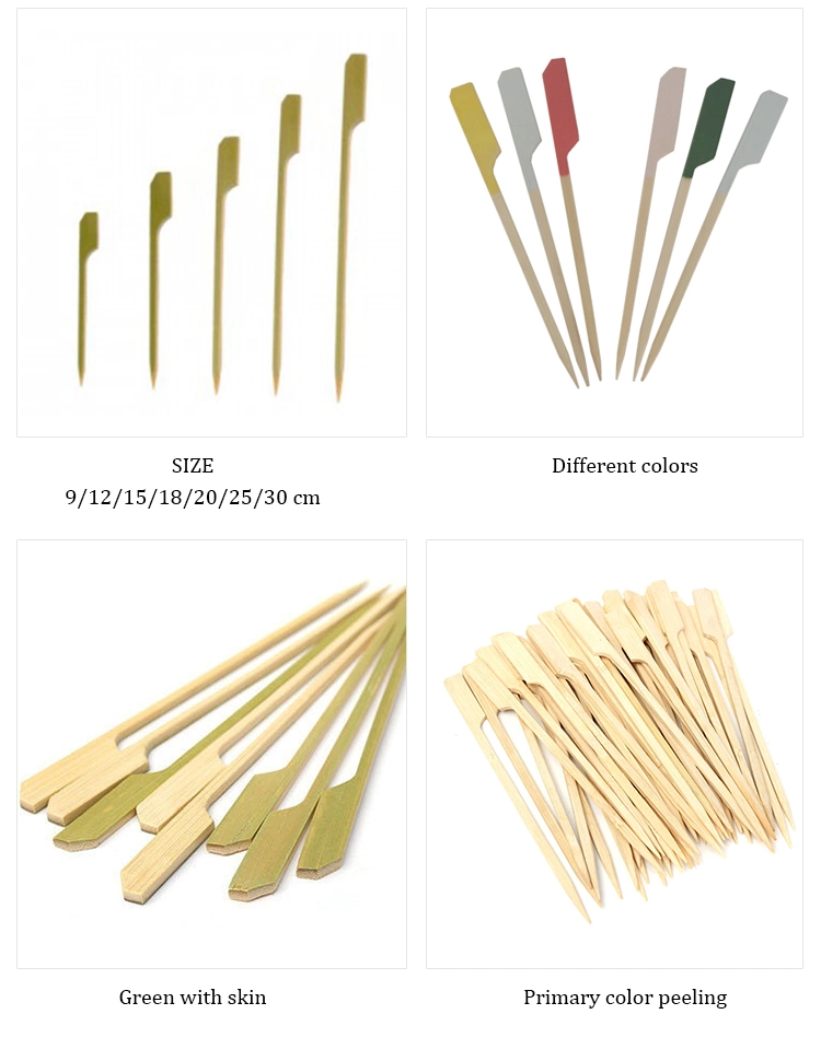 Custom Logo Wooden Barbecue Sticks Food BBQ Bamboo Skewer