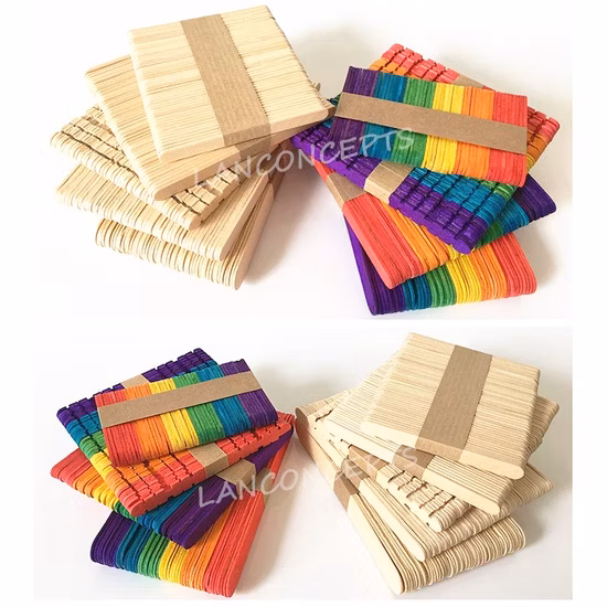 대나무 스틱 나무 공예 둥근 꼬치 나무 막대사탕 아이스크림 스틱 아이스크림 스틱 대나무 꼬치